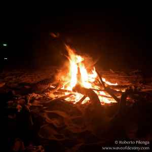 Bonfire on Dawei peninsula Myanmar